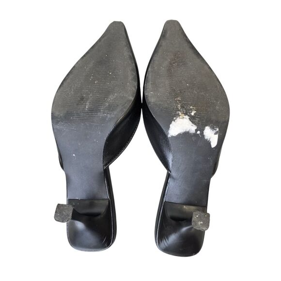 Steve Madden Women's 6/6.5 Brianne Black Pointed Toe Mule Pumps Heels - Picture 8 of 16